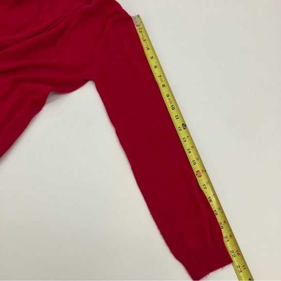 Escada Red Cashmere Long Sleeve Sweater - Size 34 - Picture 7 of 8